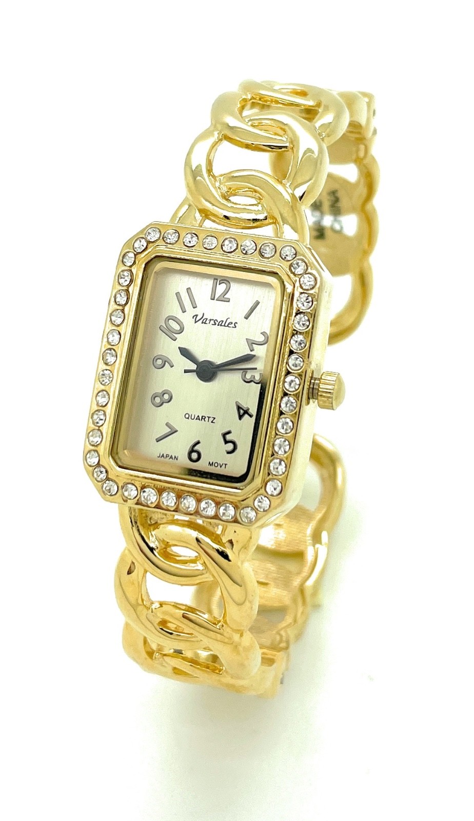 Varsales Ladies Rectangle Elegant Metal Bangle Cuff Fashion Quartz Watch