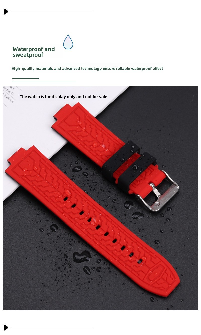 For Oris 7730 7740 AQUIS Convex Silicone Watch Straps Men’s Diving Band 24x12mm