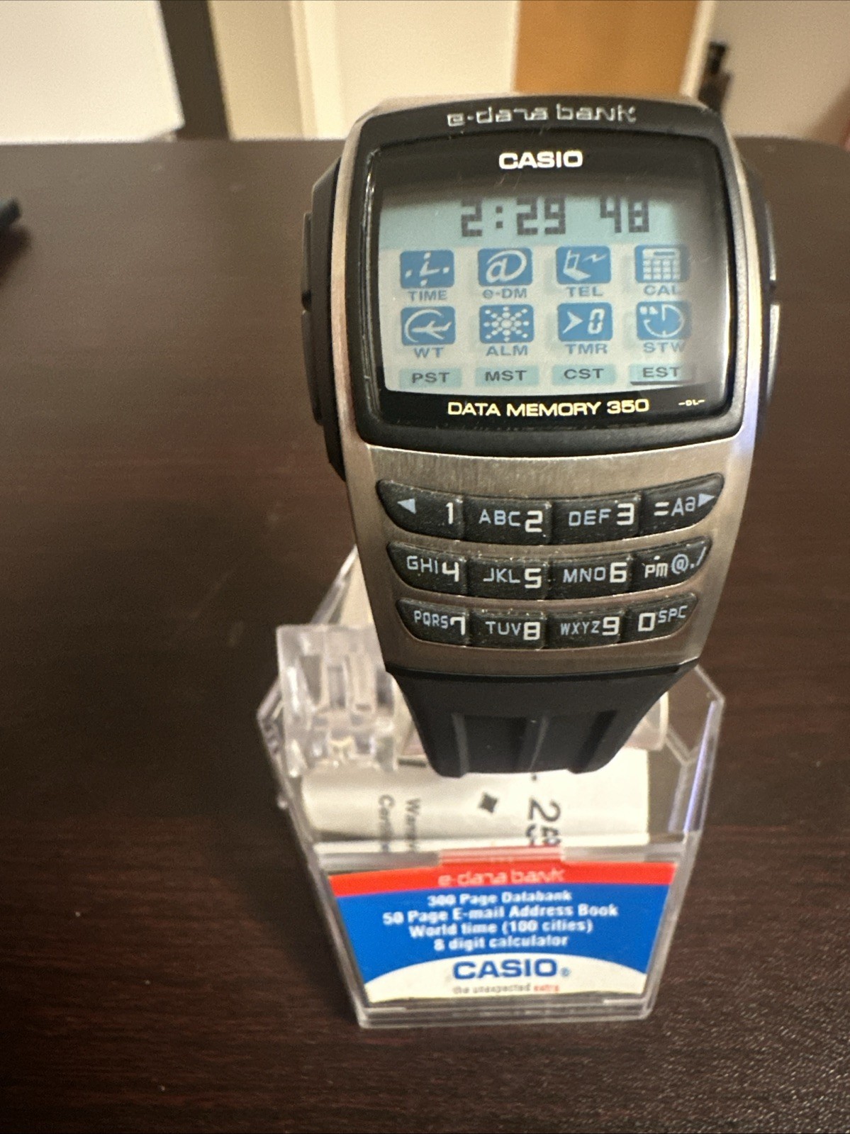 Casio EDB-610 DataBank Module No. 2550 Wrist Watch for Men Never Worn New Batt.