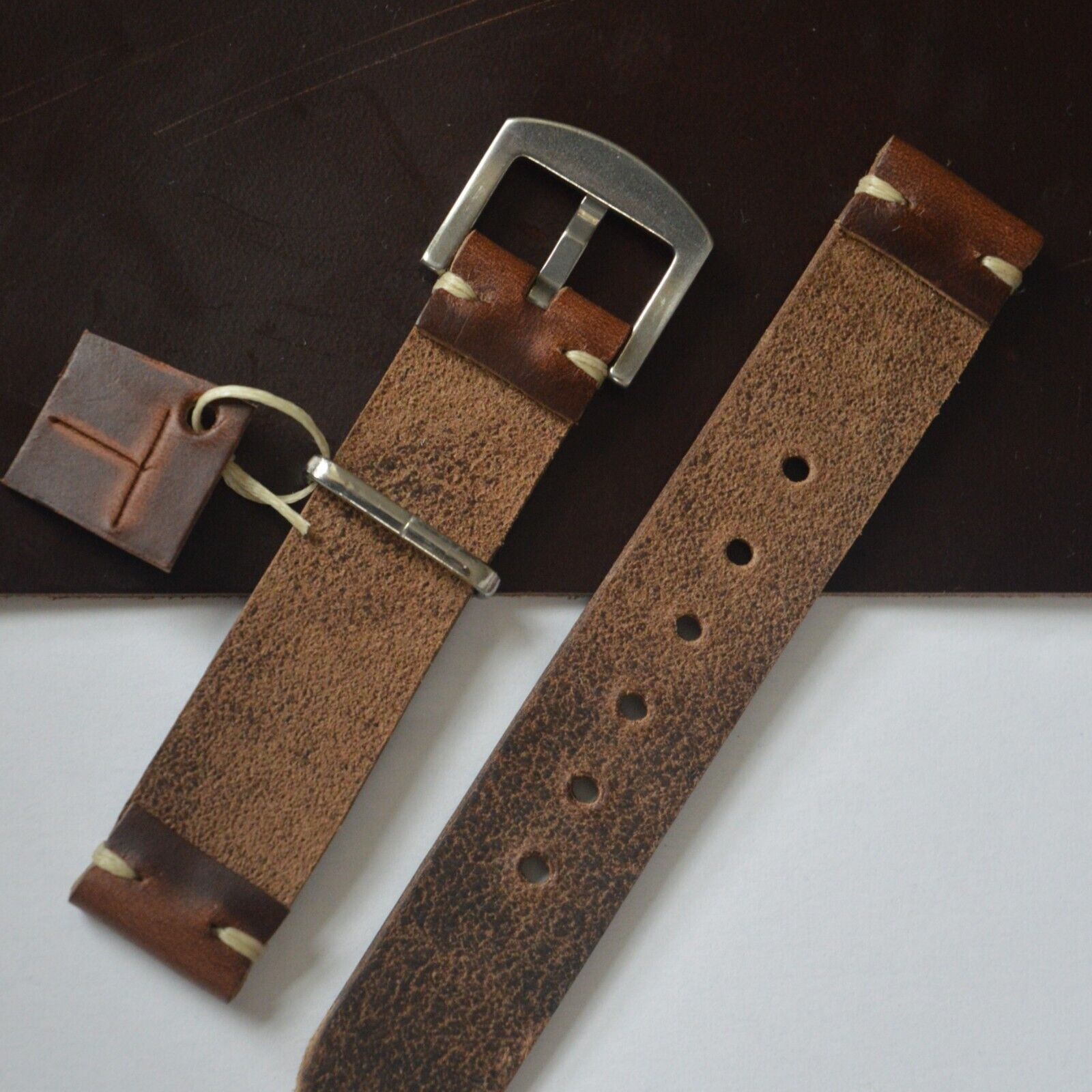 Made in England – Horween Dark Brown Leather Watch Strap 18/20/22/24mm