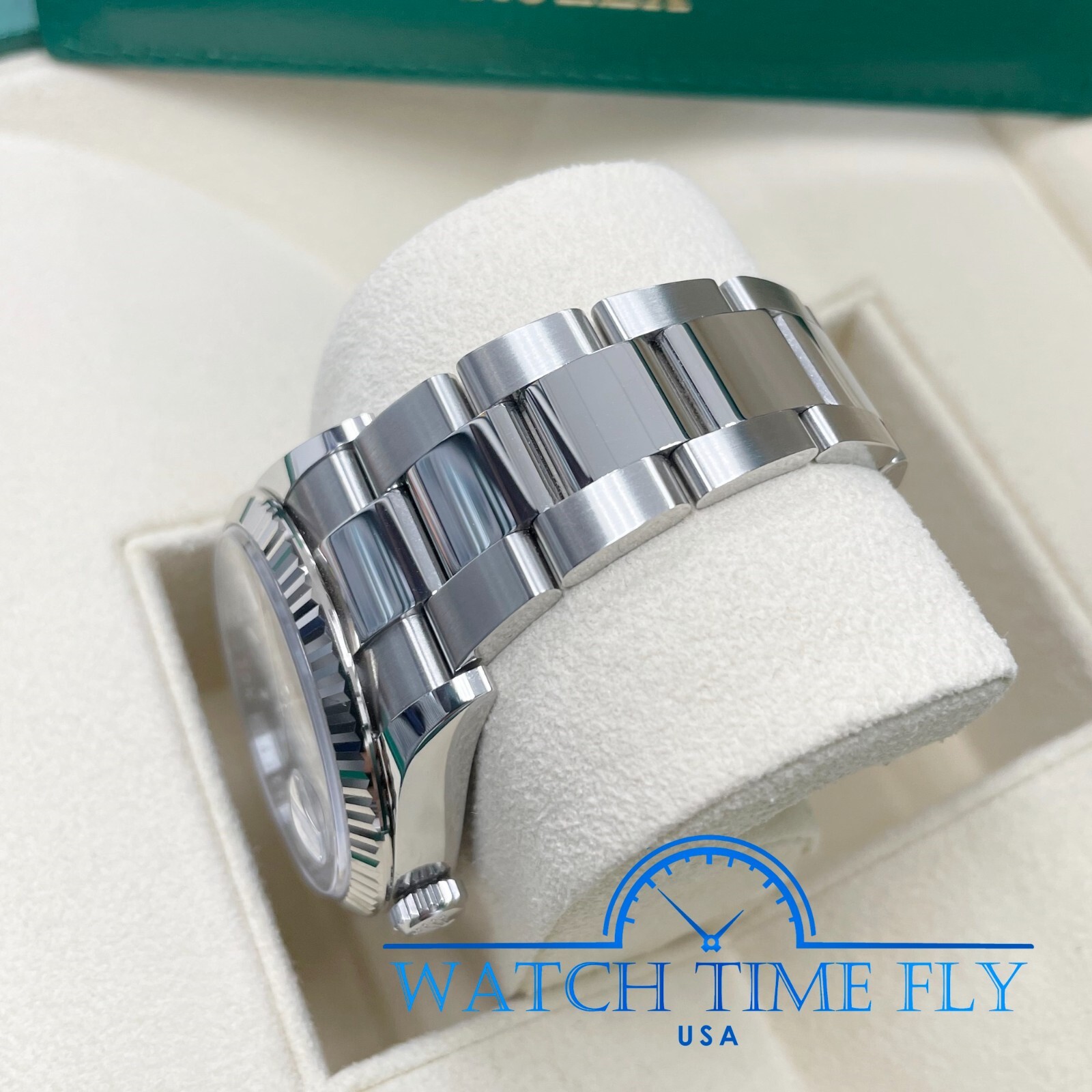Rolex 126234 Stainless Steel Datejust 36mm Fluted Bezel Black Index Stick Dial