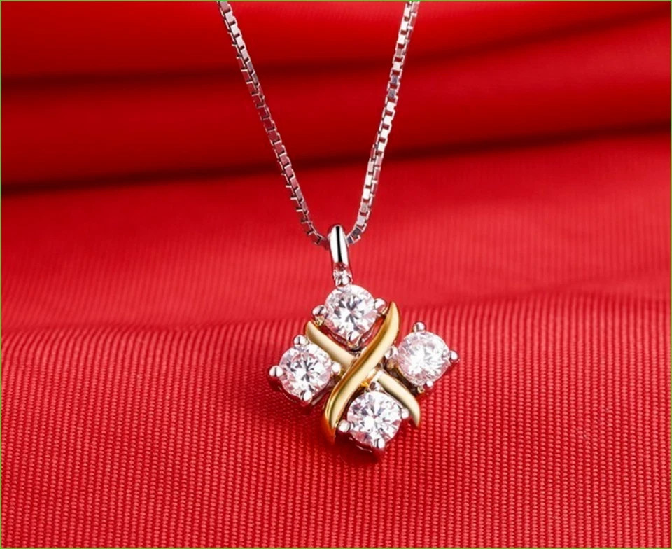 2Ct VVS1 Round Cut Lab Created Diamond Engagement 14K Yellow Gold Finish Pendant