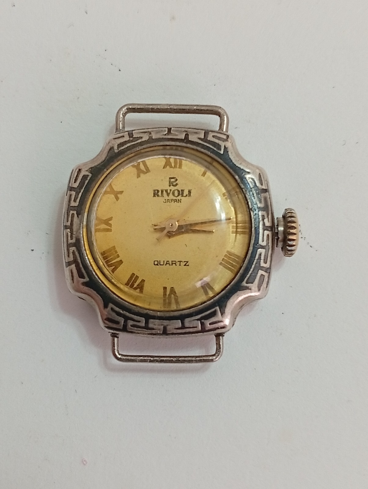 Vintage Rivoli Japan Quartz woman’s Watch – 800 Silver Case – For Parts