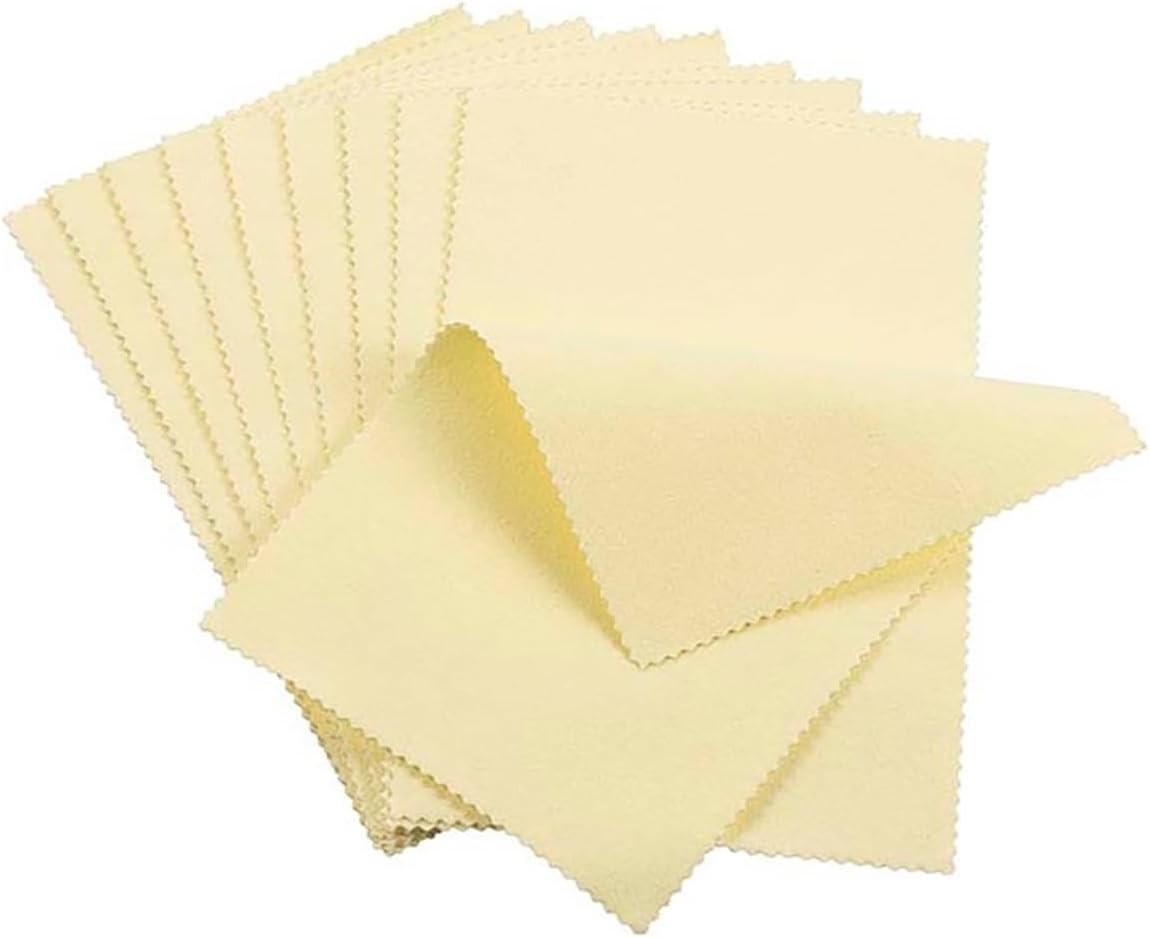 Sunshine Silver Polishing Cloth For Sterling Silver Gold Brass Copper 10 Pack