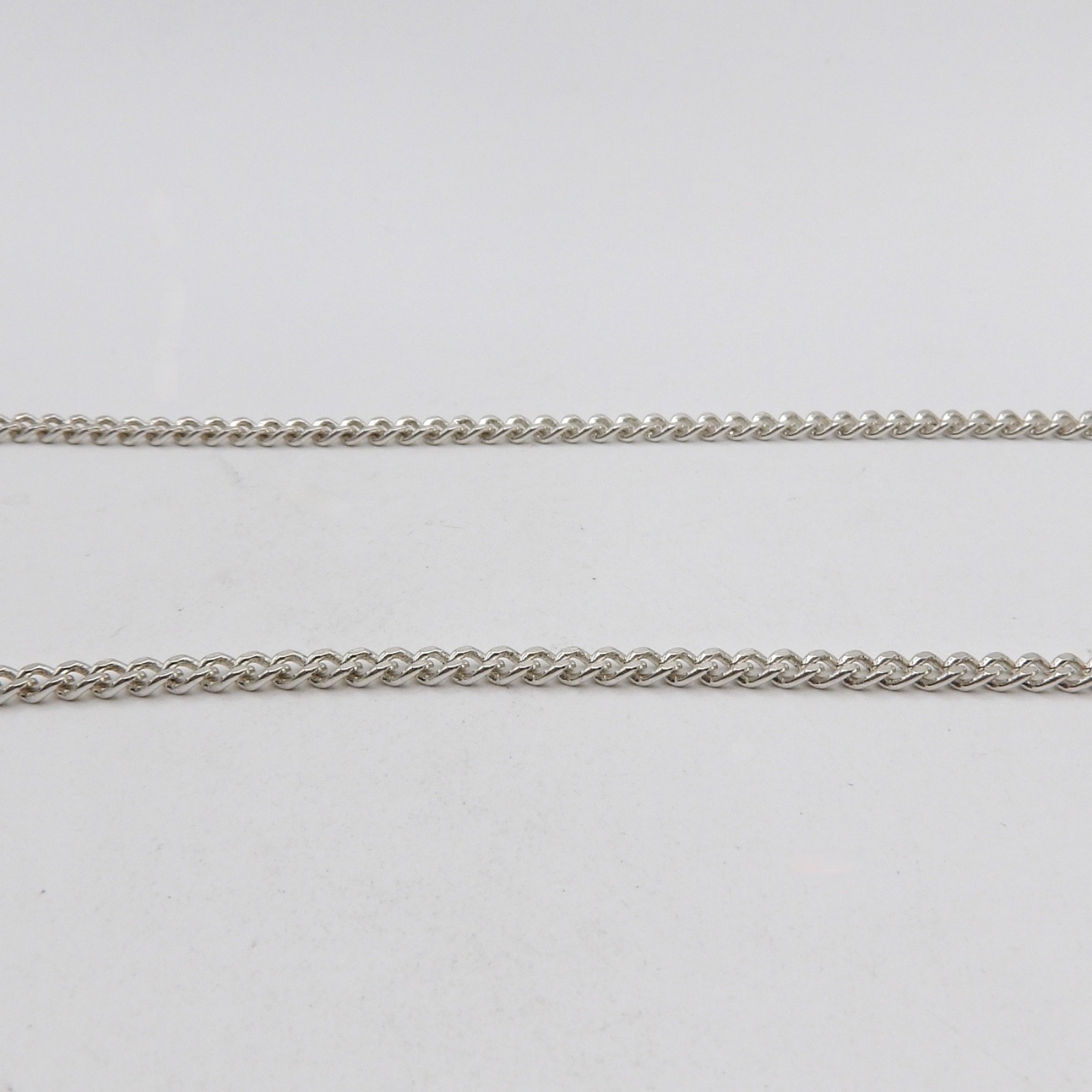 935 Sterling Silver Curb Link Pendant Chain Necklace 3.3mm 24in 15gr New