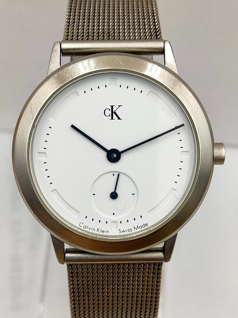 ck Calvin Klein K3321 Minimal Small Seconds Quartz M Dead battery