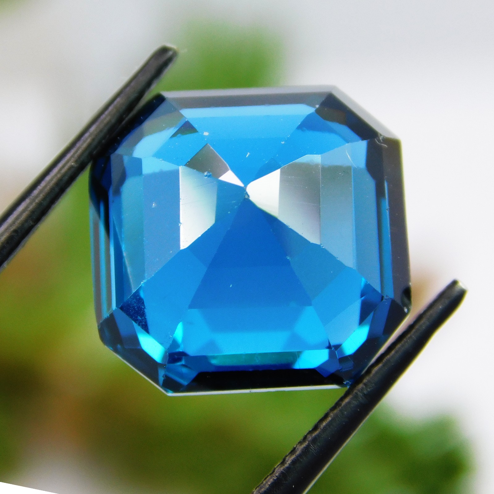 Natural Certified 10.30 ct. Indicolite Blue Tourmaline Asscher Cut Gemstone