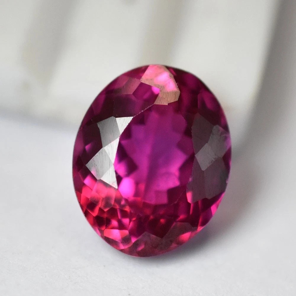 Natural Pink Tourmaline 9.18 Ct Certified Oval Cut Jewelry Making Gem