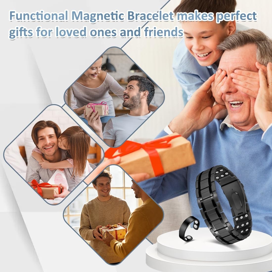 Magnetic Bracelets for Men – 3X Strength Titanium Magnetic Therapy Bracelet