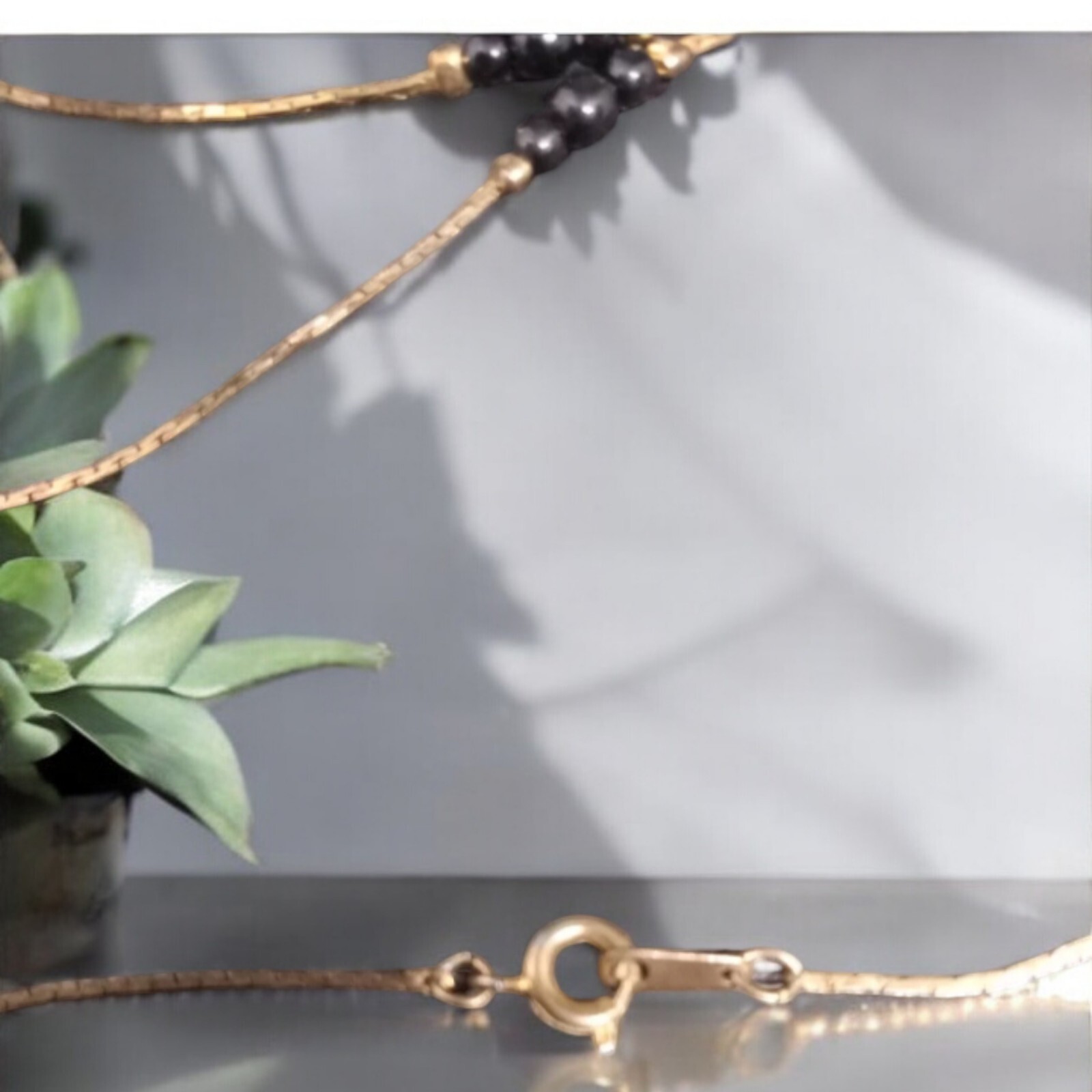 black and gold chain necklace