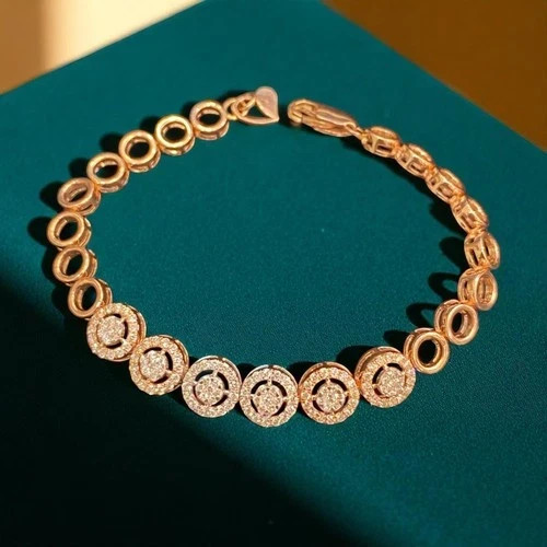 5Ct Princess Cut Simulated Ruby & Diamond Tennis Bracelet 14K Yellow Gold Plated