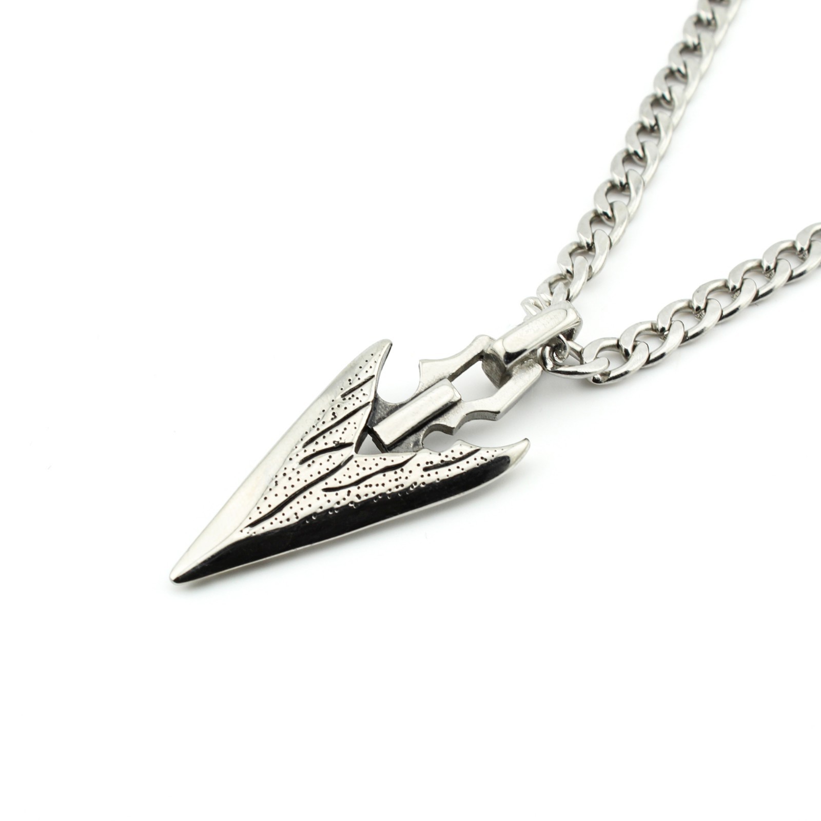Men’s Stainless Steel Arrowhead Necklace 5mm Cuban Link Chain