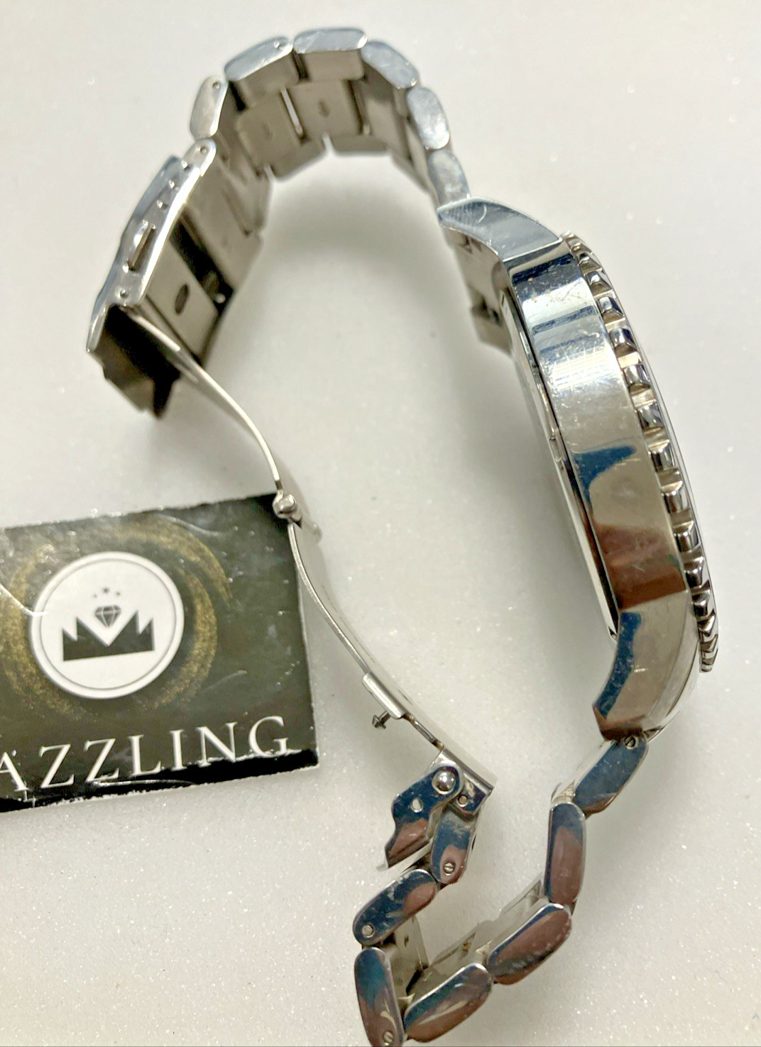 Izod Eagle XL IZS5 Steel Men’s Watch PreOwned For Parts Or Repair No Stem/Crown
