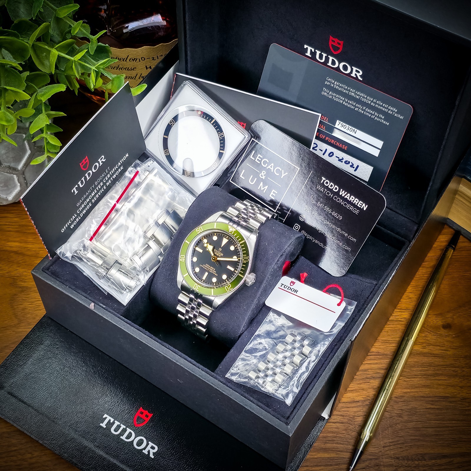1-of-1 Tudor Black Bay 58 On Jubilee, Green Bezel, 39mm, 79030N