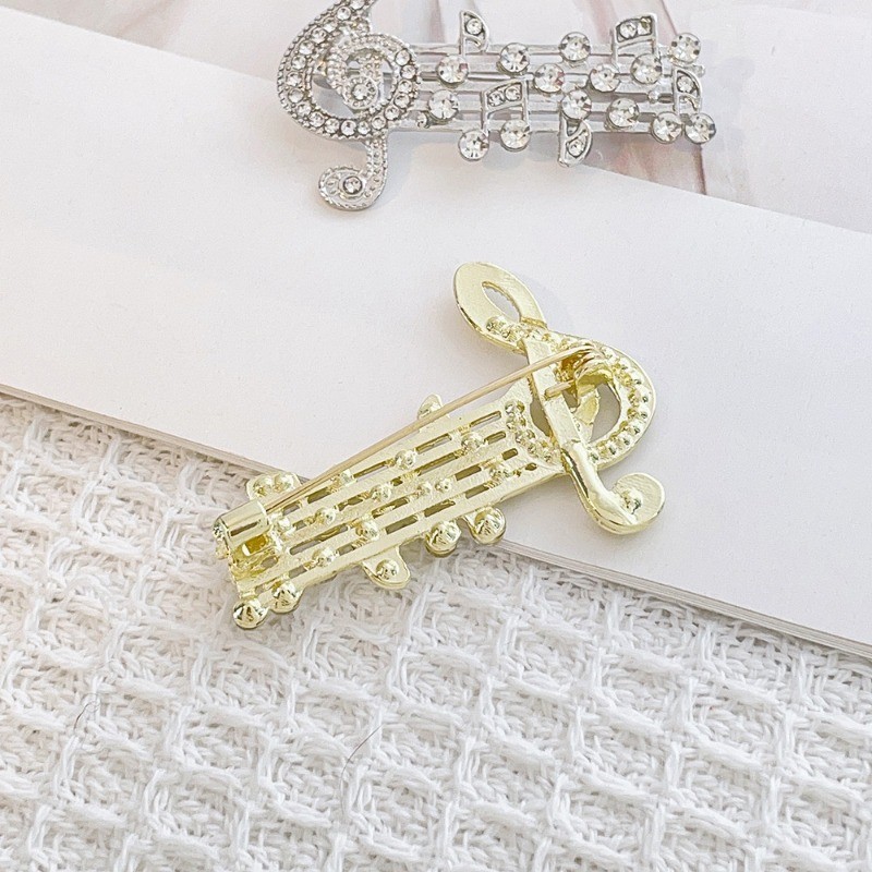 2Pcs Music Note Brooches Treble Clef Lapel Pin Jewelry Gift for Music Lovers