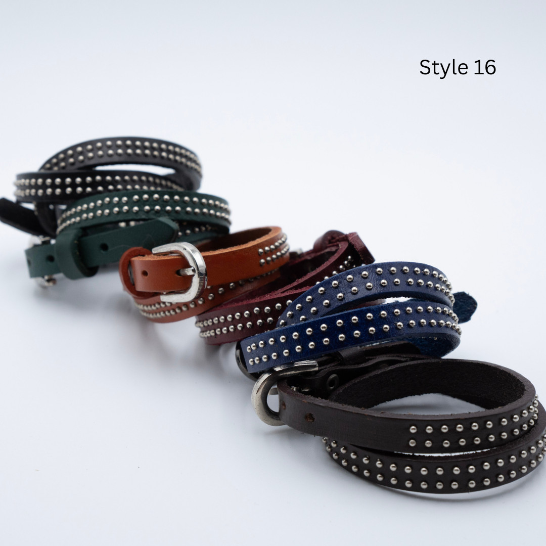 Handmade Woven Leather Bracelet Men Women Braided Studded Wrap Charm Bulk USA