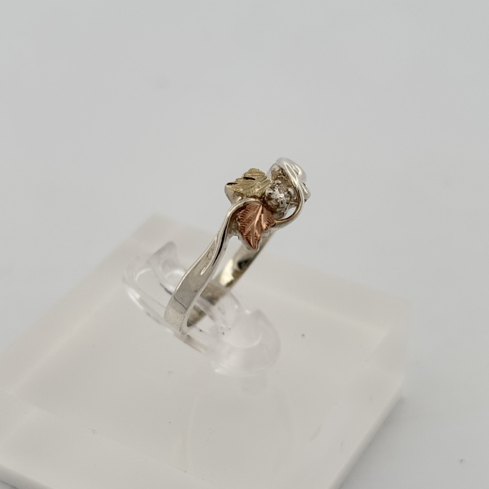 Sterling Silver 12k Black Hills Gold Promise Ring Size 7.75 Landstroms