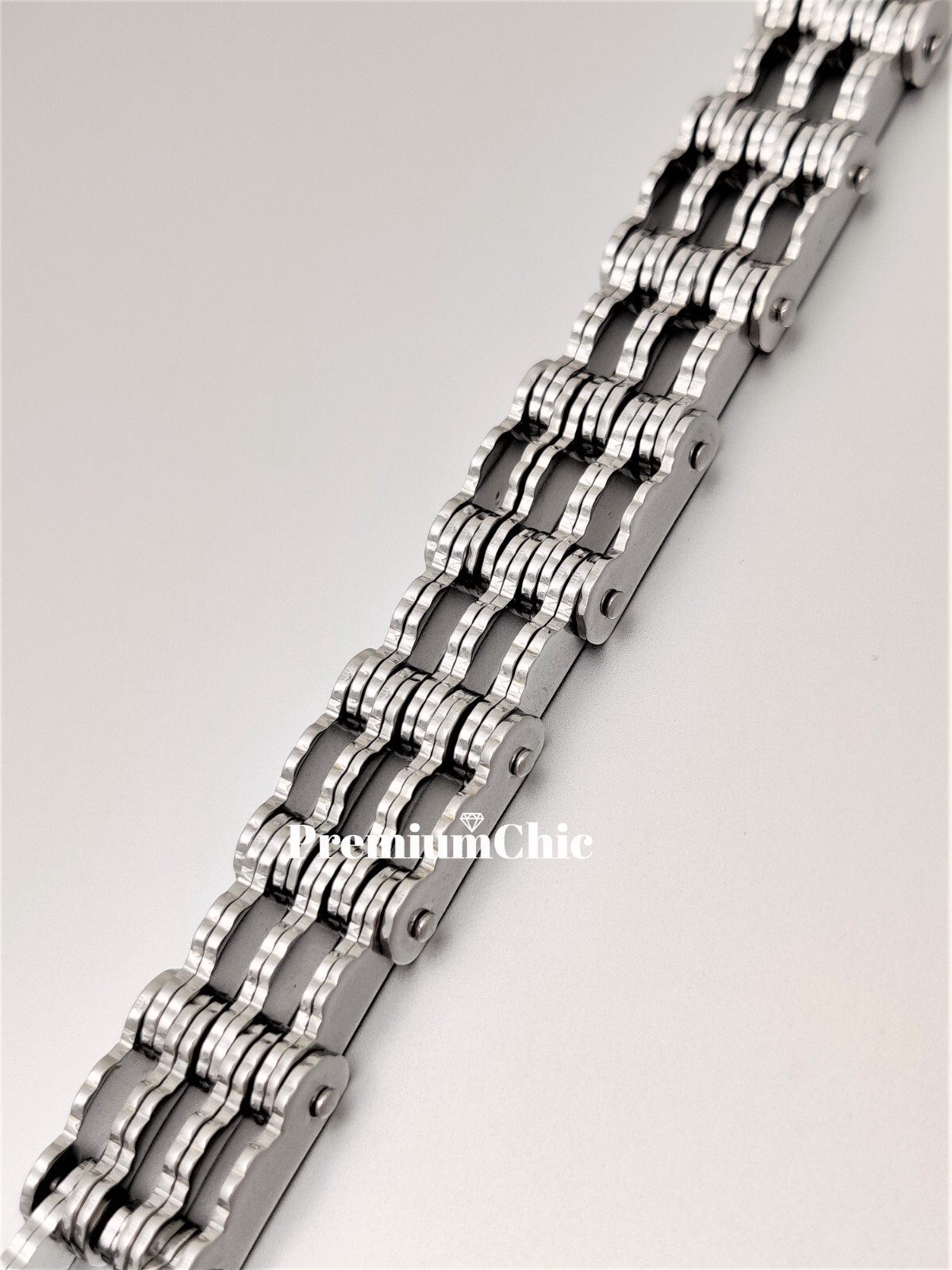 SOLID Stainless Steel Motorcycle Bike Chain Design Bracelet Men’s Jewelry 16MM