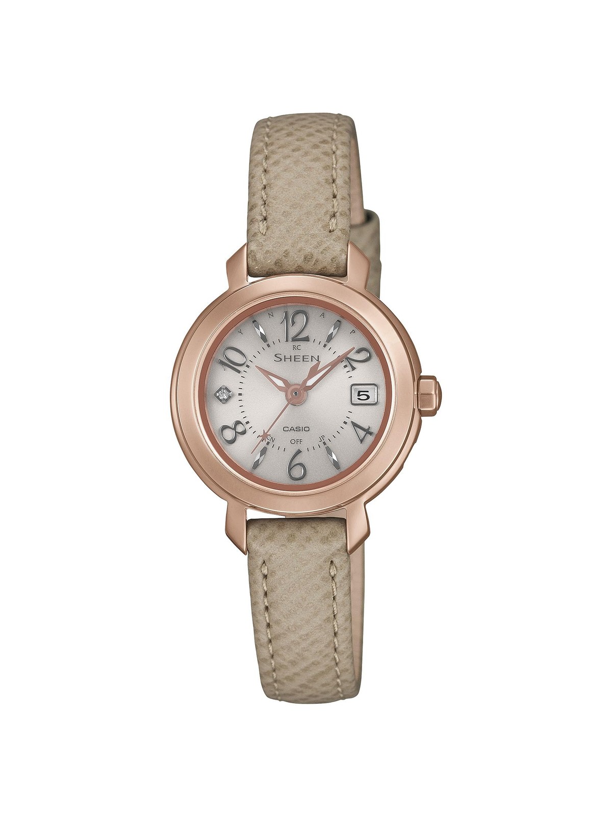 CASIO SHEEN SHW-5300CGL-7AJF Beige Solar Radio Women’s Watch New in Box