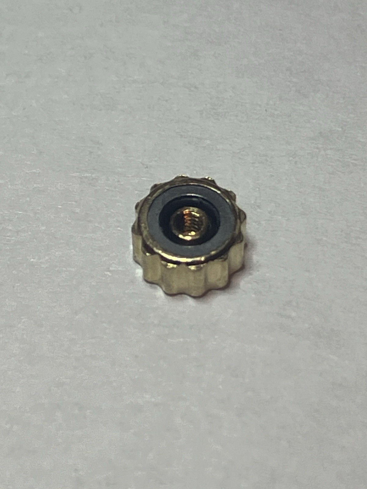CROWN, Bulova Accutron 218, 219 series Part #56, gold, water resistant, 4.06mm.