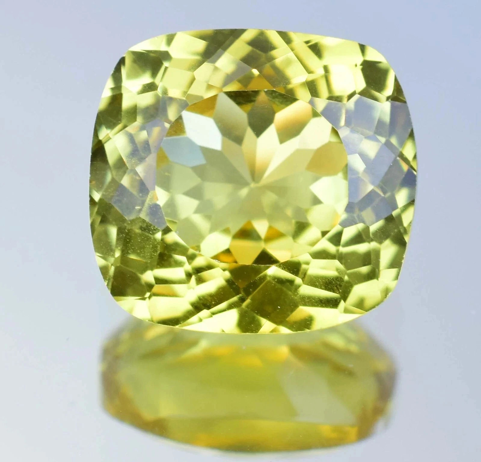 Natural 15 Ct Yellow Sapphire Cushion Cut Loose Faceted AGL Certified Gemstone