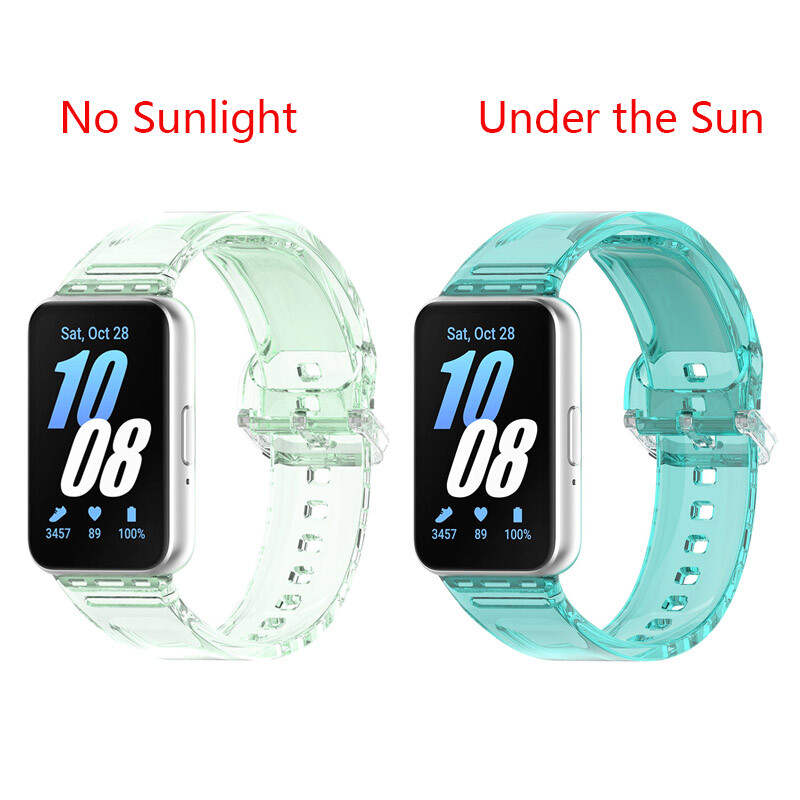 TPU Clear Color Changing Strap Sport Band For Samsung Galaxy Fit3 SM-R390
