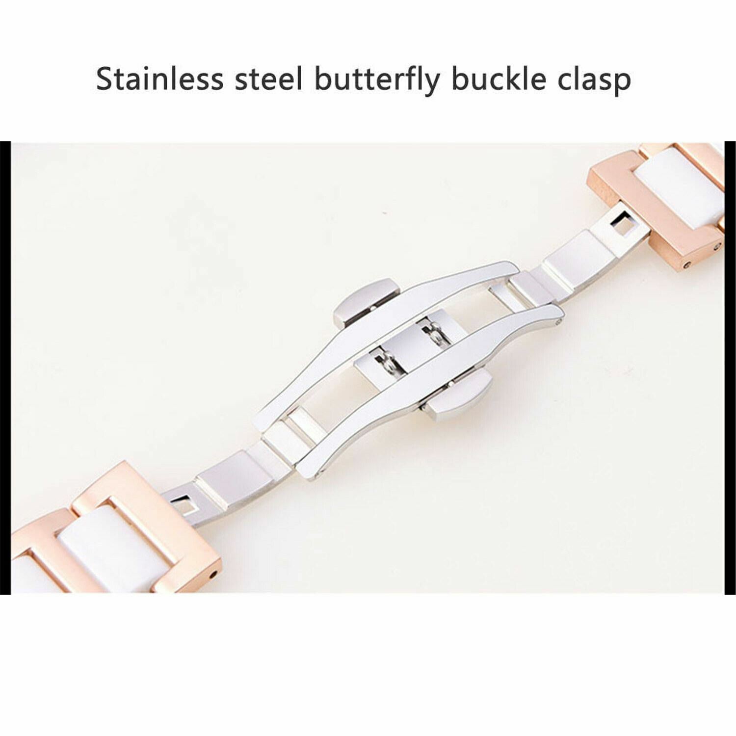 12mm 13 14 15 16 17 18 19 20 22mm Stainless Steel Ceramic Watch Band Metal Strap
