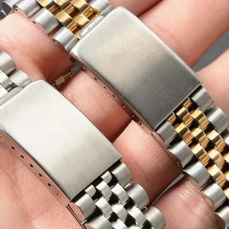 Jubilee Bracelet Curved End for Rolex Datejust 18–21mm Stainless Steel