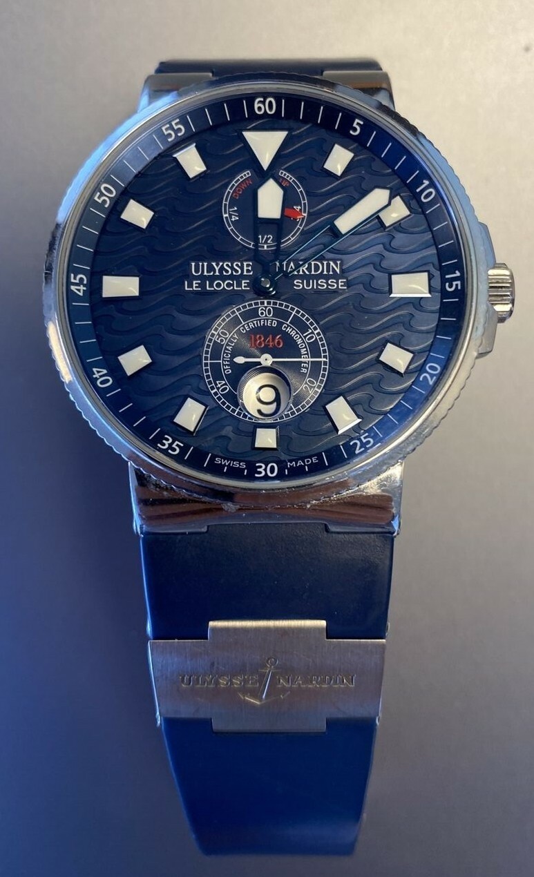 Ulysse Nardin Maxi Marine Blue Wave Ltd Edition #0571/1846 Case 263-68