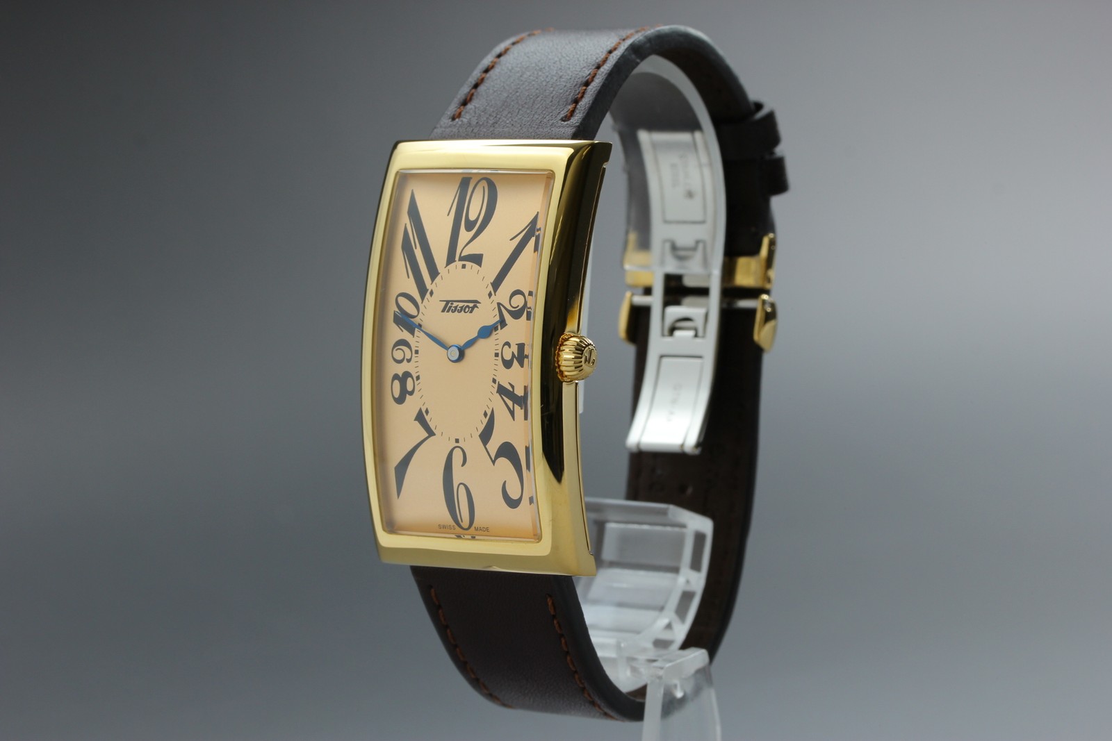 [Near MINT] TISSOT Heritage T117509A Gold Dial Banana Quartz Men’s Watch
