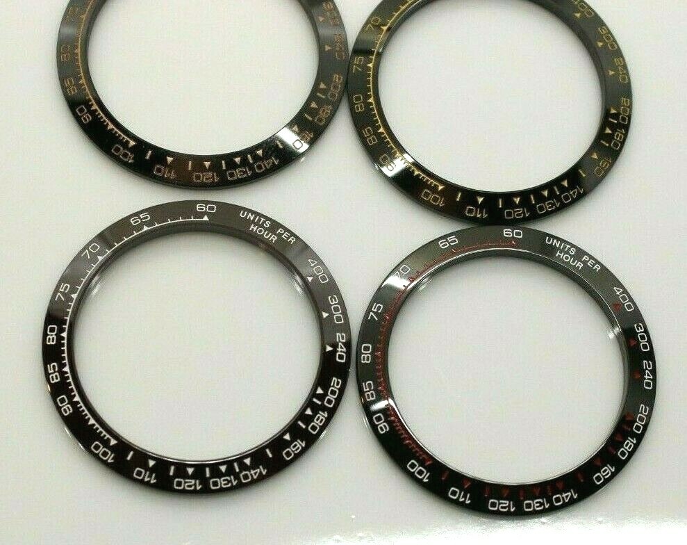 Ceramic Bezel Inserts Fits for Rolex Daytona Rose Gold, White Red , Black White