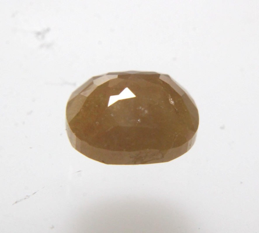 2.43 cts Big Oval Shape Smiley Yellow Color Rose Cut Diamond 8.24×6.45×4.84 MM