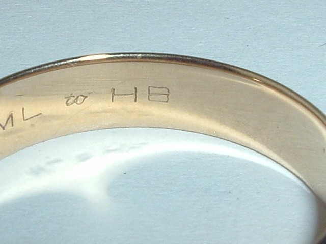 VINTAGE ARTCARVED 14KT YELLOW GOLD WEDDING RING BAND SIZE 10.5
