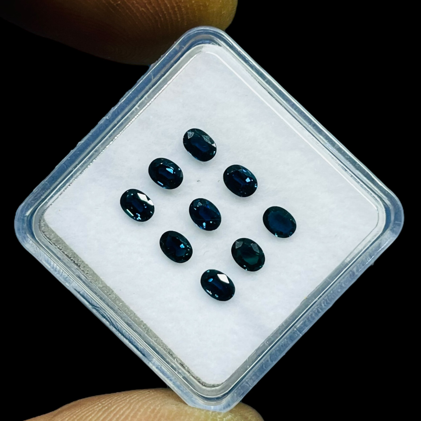 VVS 9 Pcs Natural Ceylon Blue Sapphire 3.5×2.5mm Oval Cut Loose Gemstones Lot