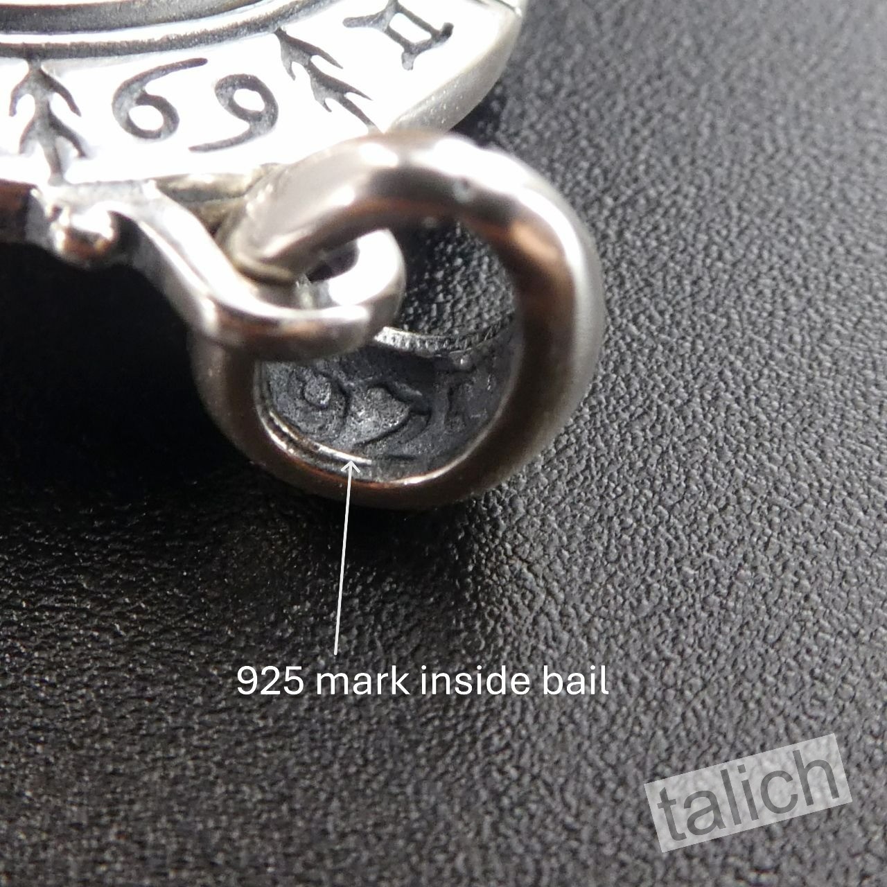925 Sterling Silver Astrology Zodiac Disc Amulet Pendant All Seeing Eye Spinner