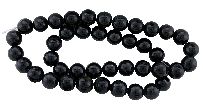 9mm 9.5mm AAA Round Natural Canadian Black Dark Jade Beads 15 Inch Strand PJ14