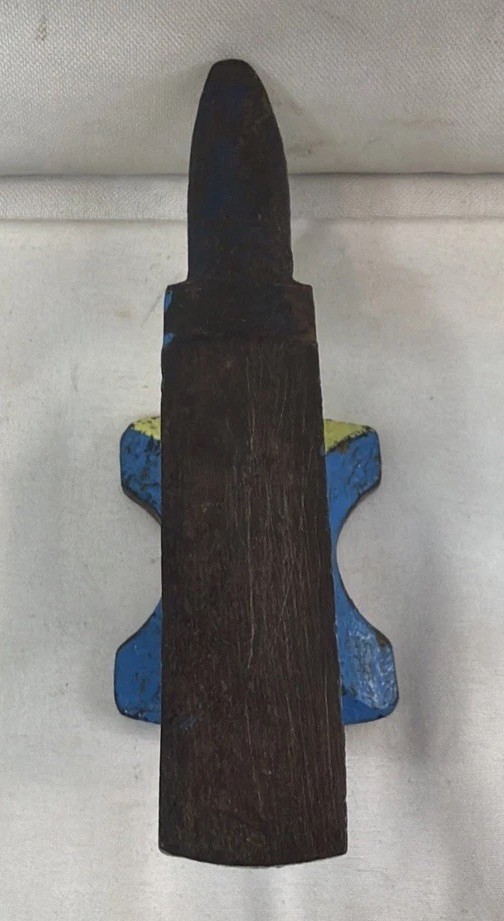One Pound Vintage Blue And Yellow Anvil