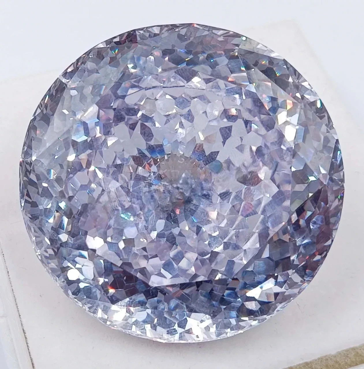 500 Ct+ Natural Certified Round Cut Cambodian White Zircon Loose Gemstone