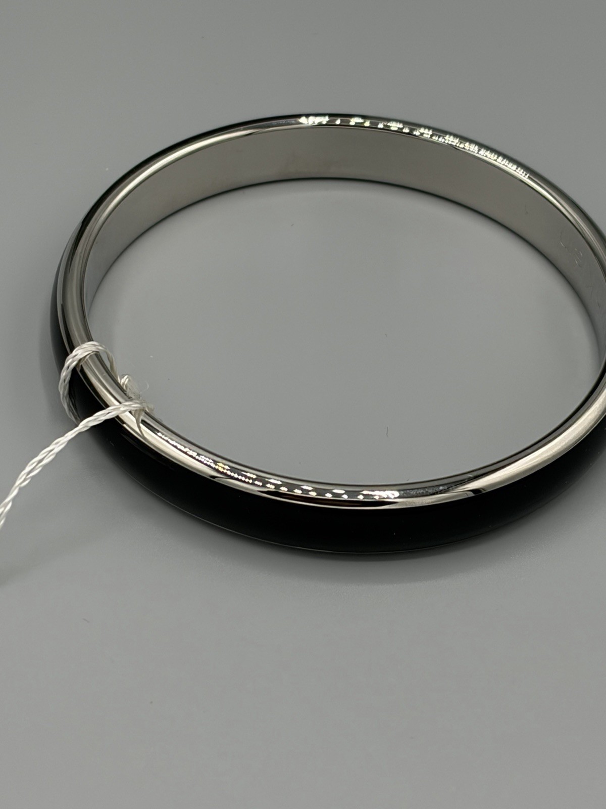 Calvin Klein Black & Silver Bangle Bracelet – KJ51AB01040S – Size 8 – Brand New