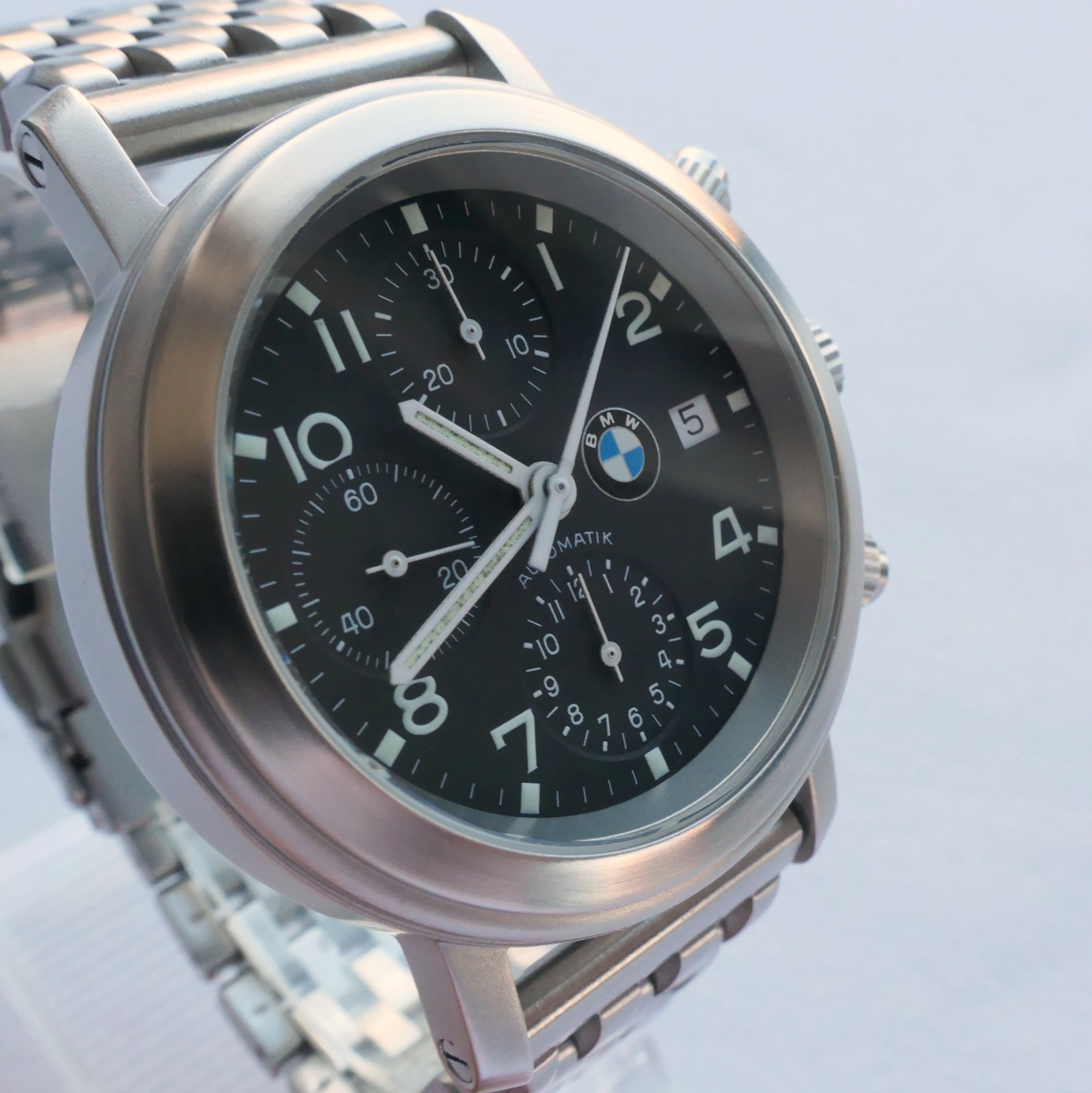 BMW Classic Driver Sport Car Accessory Automatic Valjoux 7750 Chronograph Watch