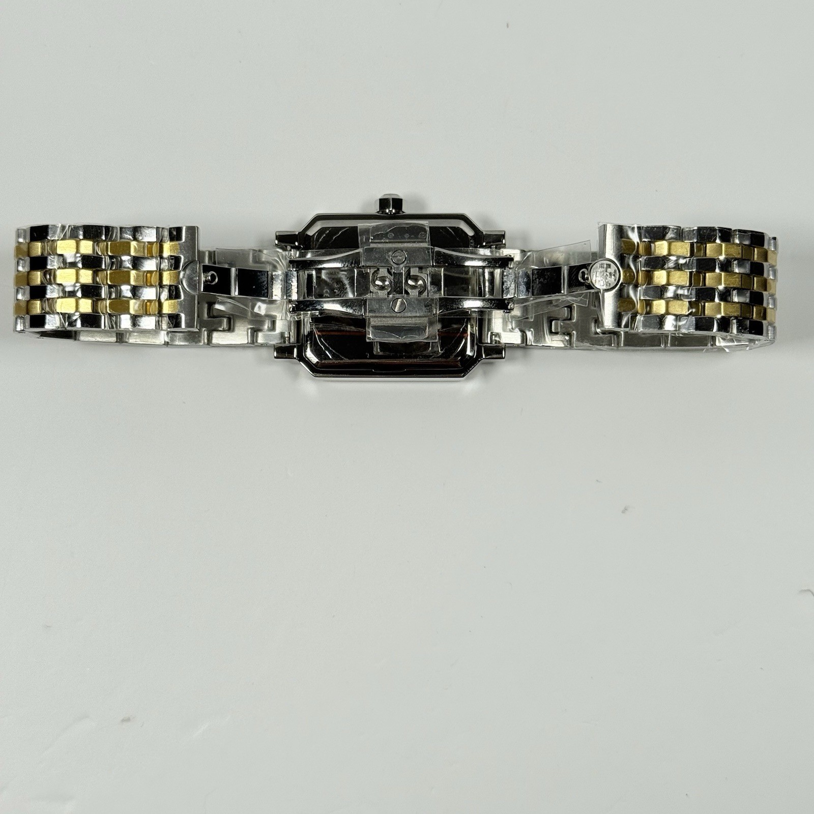 Tory Burch TBW1501 White Rectangular Dial, Two Tone Bracelet Women’s Watch