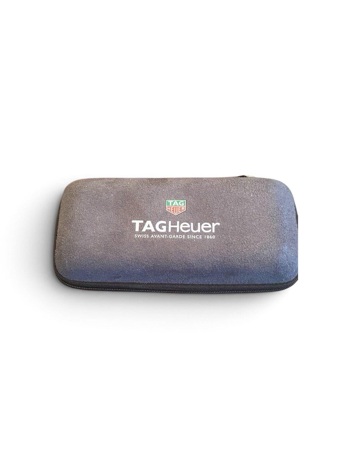 TAG Heuer Gray Watch Travel Case Hard Shell Storage Foam Inserts Zipper Closure