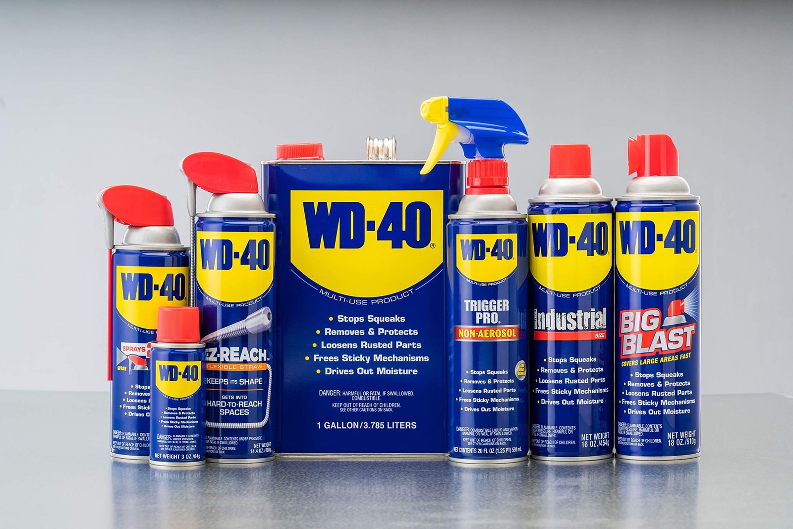 WD-40 Original Formula 3 Sizes Combo Kit – 12 OZ Smart Straw & 14.4 OZ EZ Reach