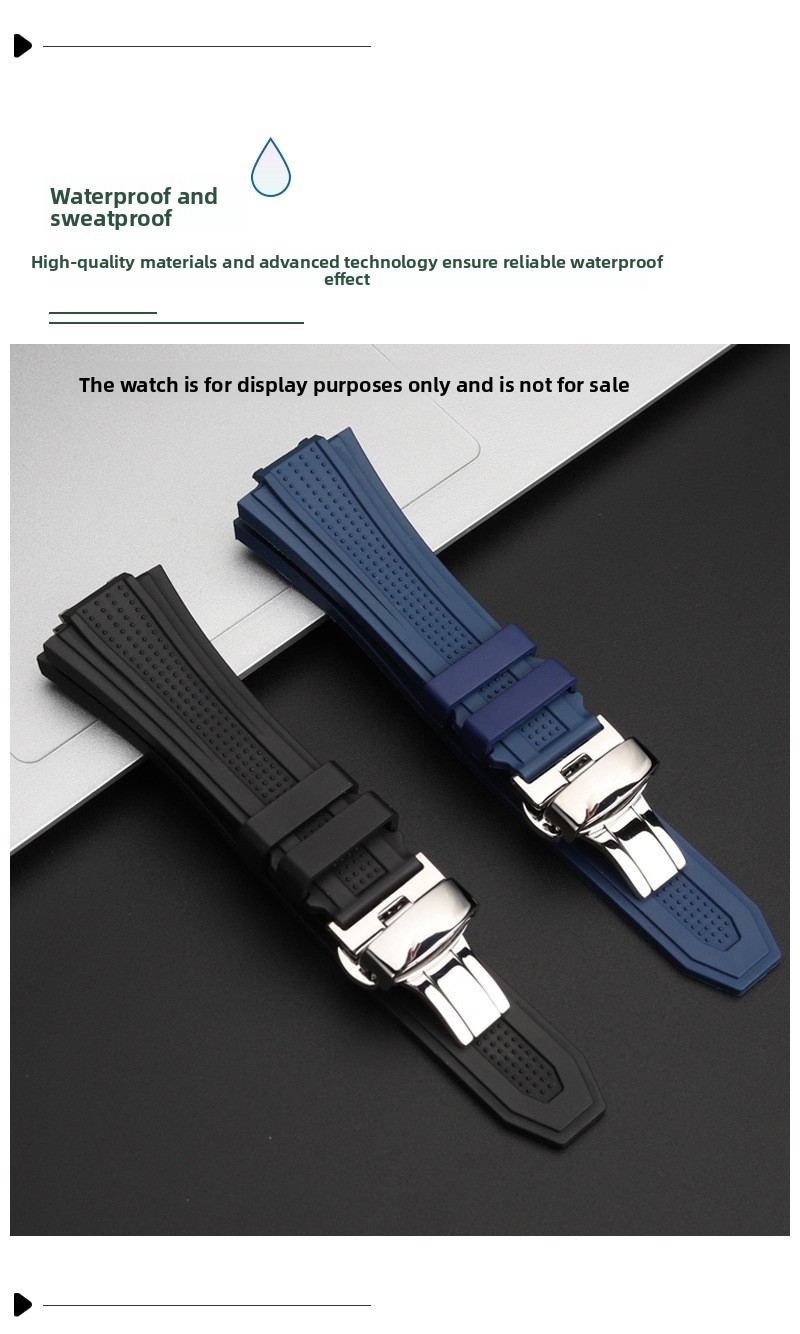 For Zenith DEFY SKYLINE 03.9302/9301/9303 High-end Fluororubber Watch Band Strap