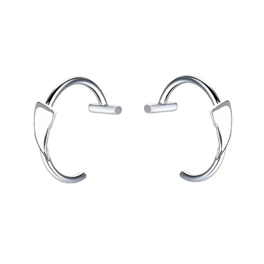 2PCS Trendy 10mm Stainless Steel Punk Clip on Fake Piercing Nose Wrap Lip Rings