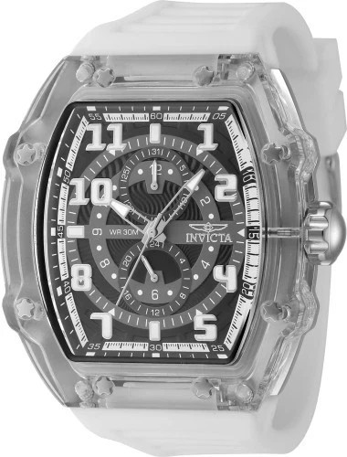 Invicta Men’s Racing 48.5mm Quartz White Silicone Watch IN-48447