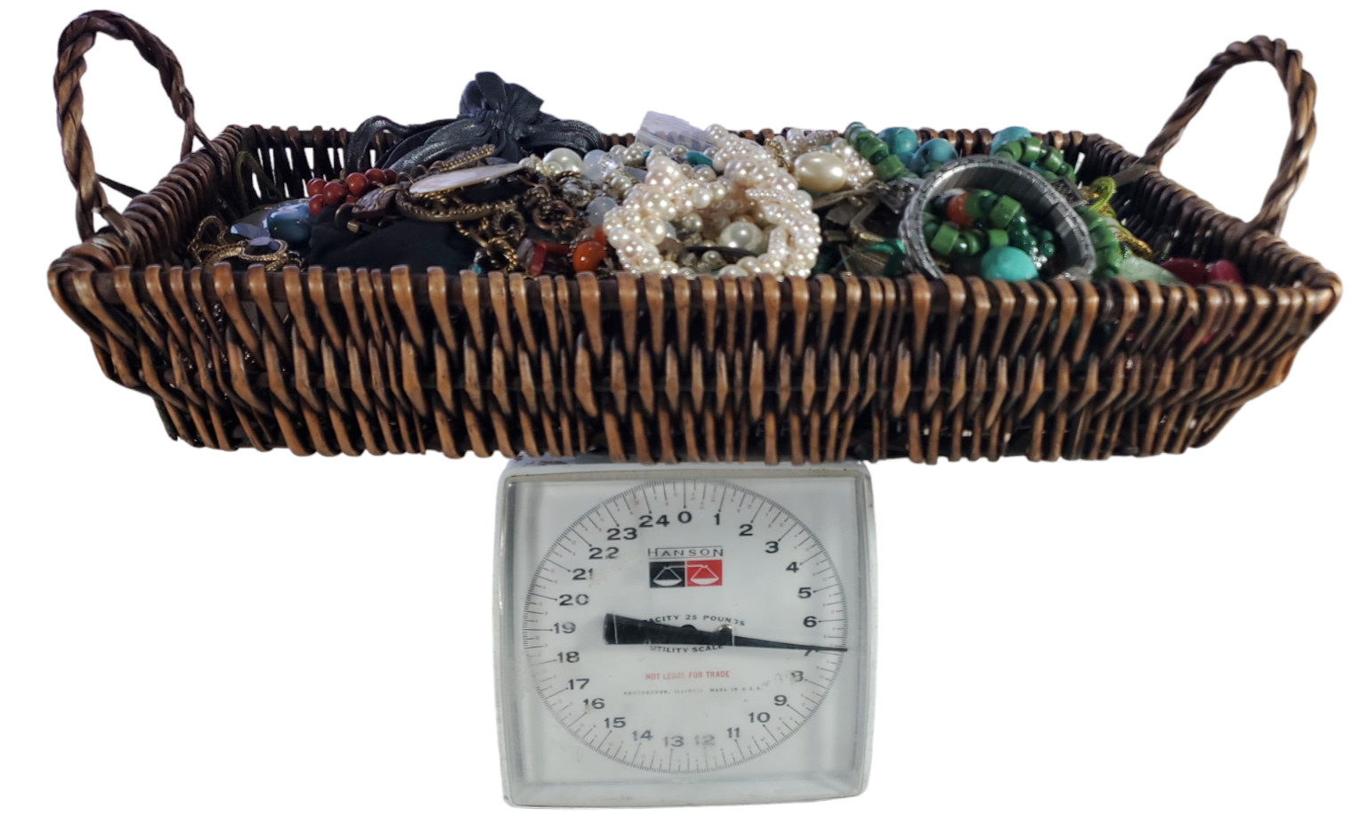 Treasure Hunt Lot of Jewelry Turquiose Gems and Costume Jewelry 6lbs.