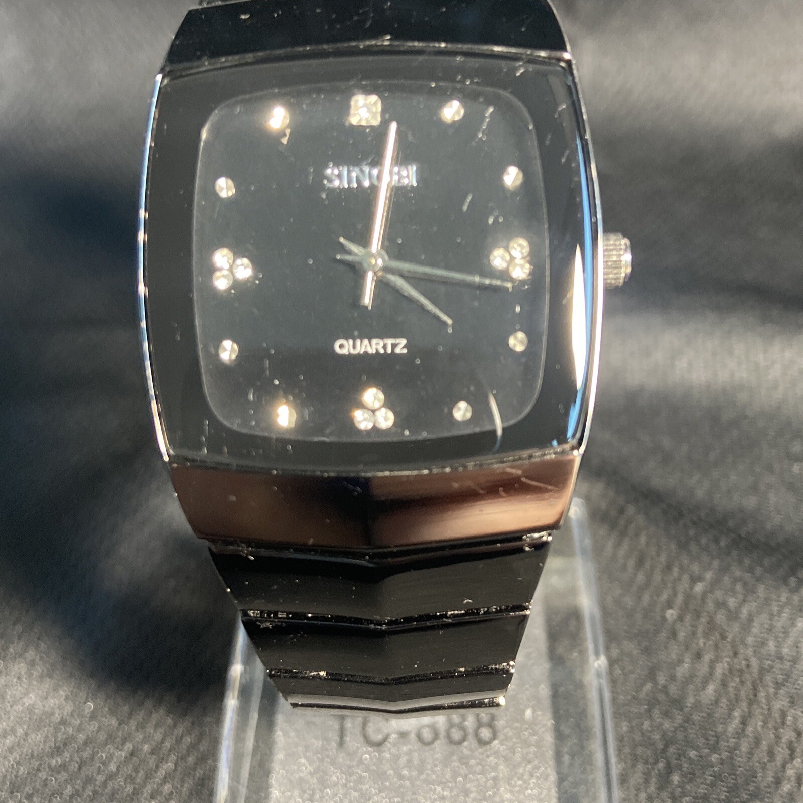 Sinobi Vtg 1996 Modernist Dial Watch Stainless Steel S919G Works