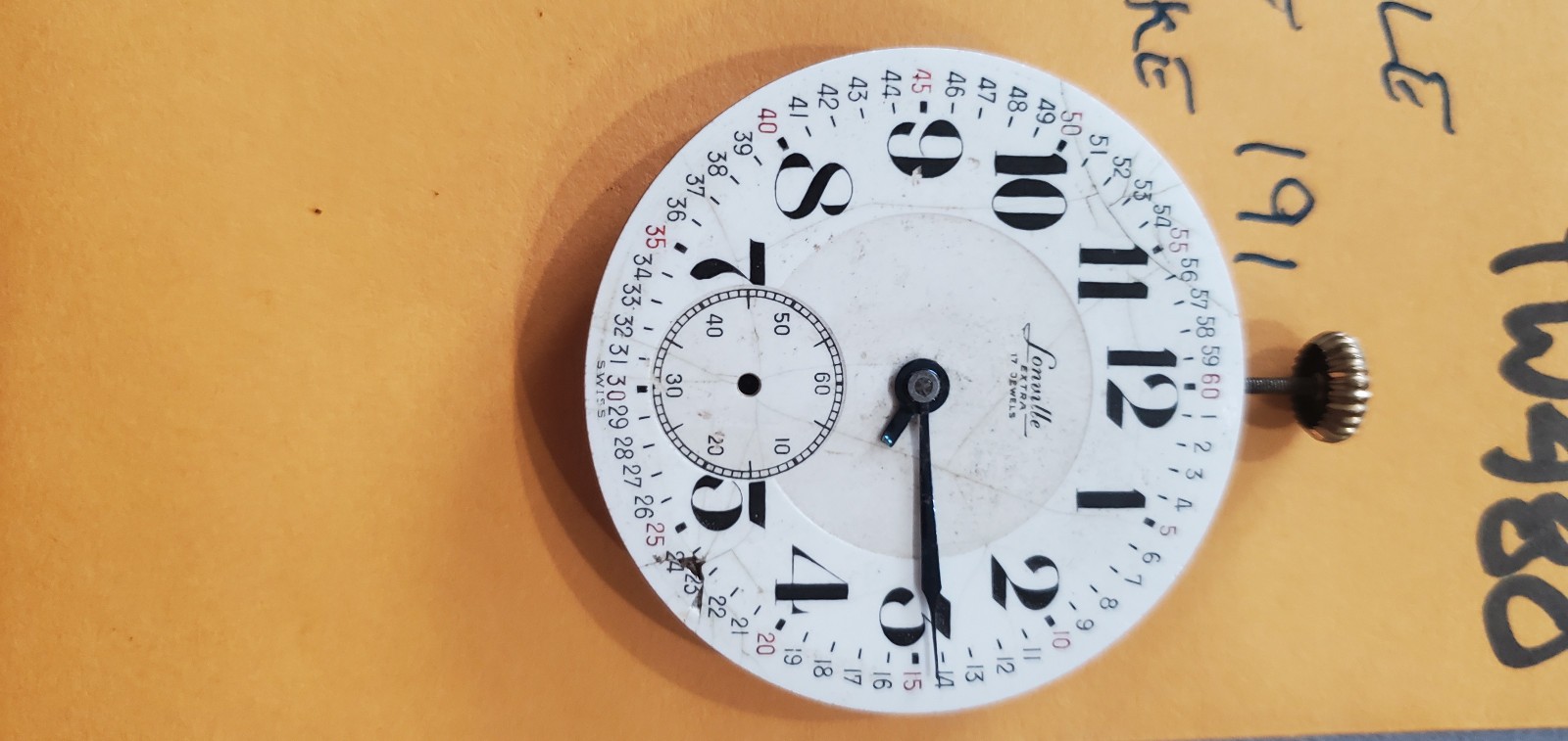POCKET WATCH MOVEMENT LONVILLE 16s 17j 191 PW480