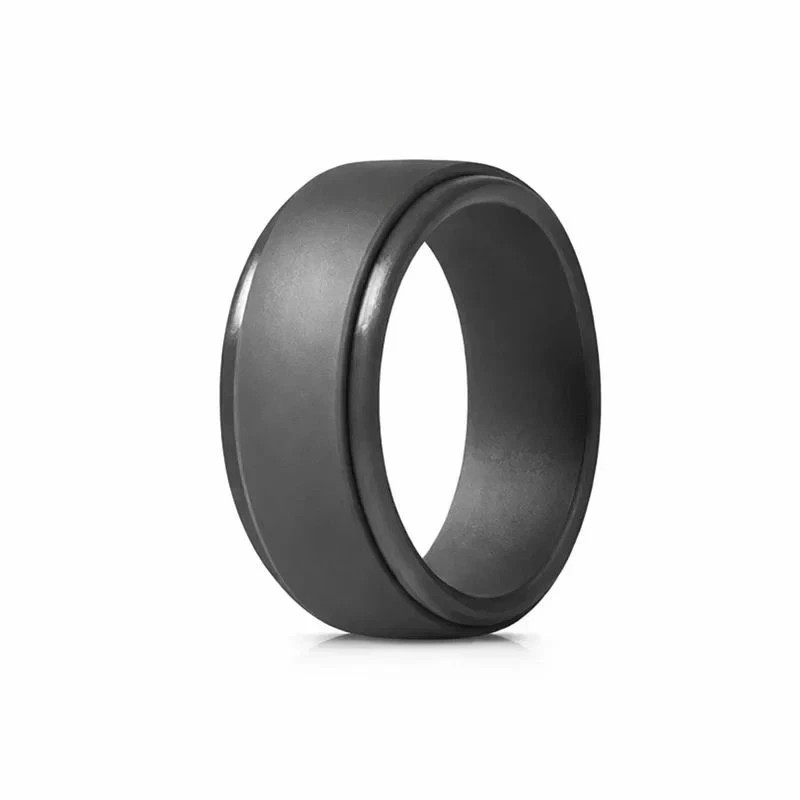 Silicone Flexible Wedding Ring Engagement Rubber Band Sport Gym Men Women